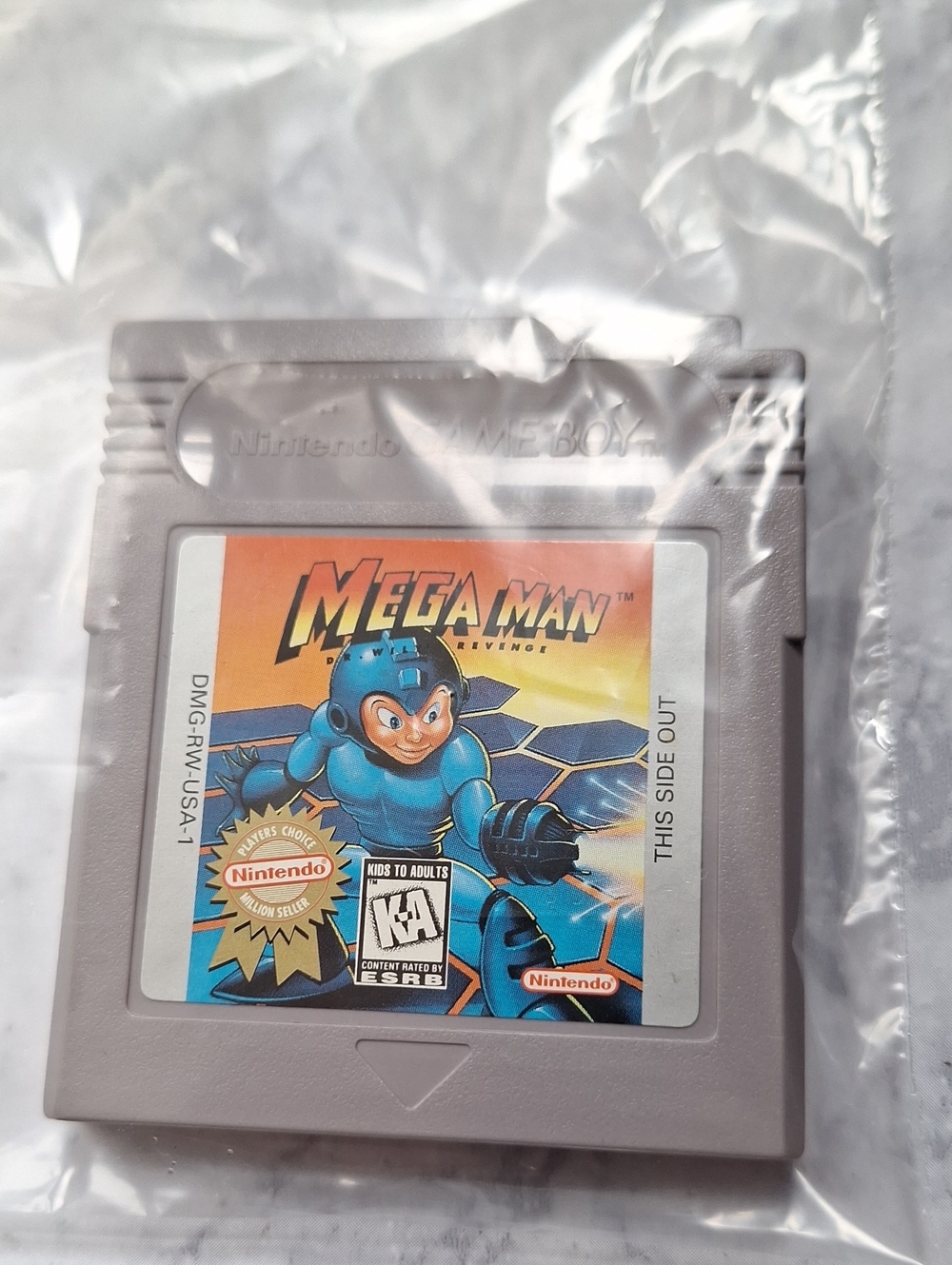 Nintendo Mega Man Game Boy Game - Gray with Blue Label